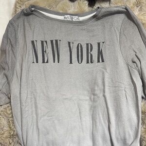 Wildfox Ombre Gray New York sweatshirt size L